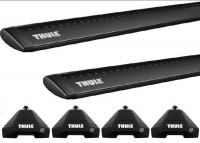 Багажник на крышу Thule WingBar EVO Black крыловидный для  TOYOTA Prius (XW50) (16-) хетчбек 5d  за дверной проем