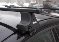 Багажник на крышу Thule Square bar стальной для DAEWOO Matiz (Mk I) 5d хетчбек (98-05) за дверной проем
