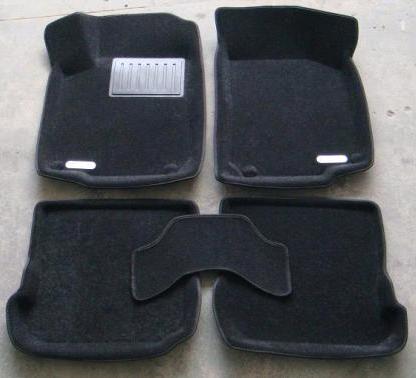 Коврики в салон текстиль для Honda CR-V IV 2012-> 3D Pradar с бортиком черные (с металлическим подпятником)