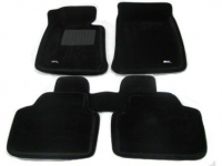 Коврики в салон текстиль для BMW X1 E84 2010-> (4WD) LINER 3D Lux с бортиком черные