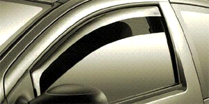 Дефлекторы на боковые окна SUPER Mazda 6 4/5D  2 части передние (цвет светлосерый)