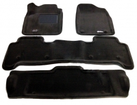 Коврики в салон текстиль для MB X166 GL-Class 2012-> (3 ряда сид.) LINER 3D Lux с бортиком черные
