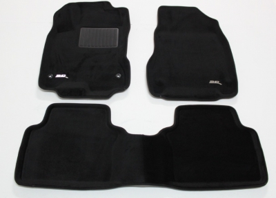 Коврики в салон текстиль для Toyota RAV 4 IV 5D 2012-> LINER 3D Lux с бортиком черные >> Каталог 3D текстиль с бортиками >> Коврики салона текстильные >> Автомобильные коврики